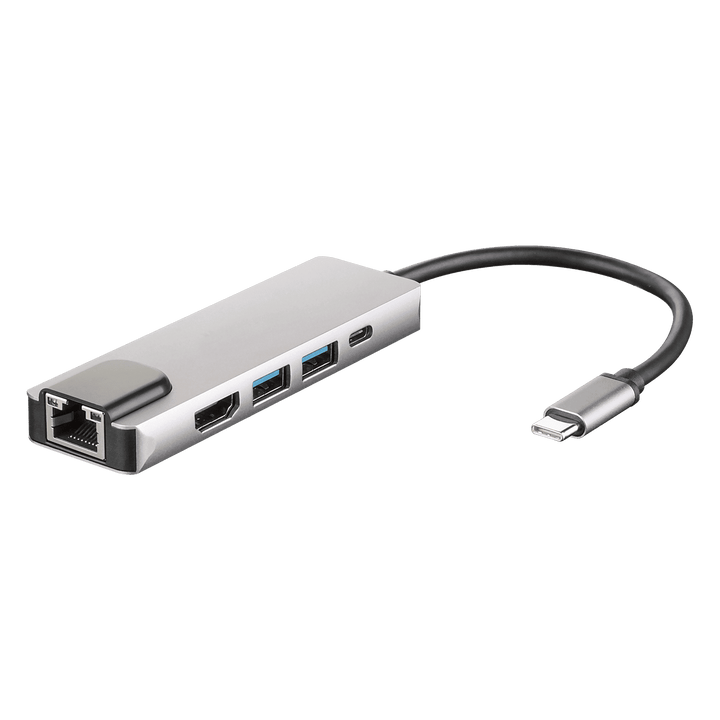 5-in-1 HDMI, RJ-45, USB 3.0, USB-C Hub