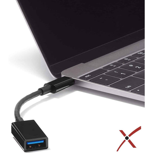 4XEM USB-C Male to USB-A Female Adapter Black
