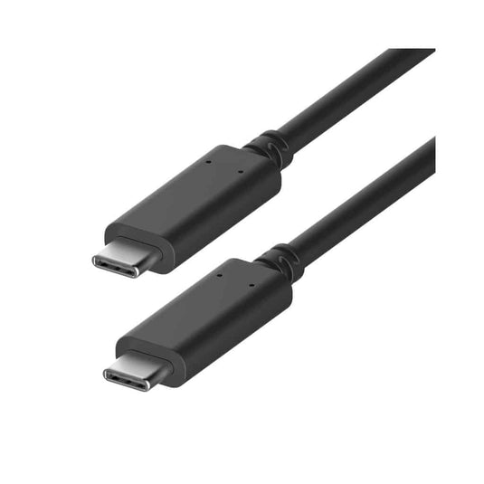 Embracing a minimalist aesthetic, two black USB cables stand out boldly against a pure white background, promising seamless connectivity.