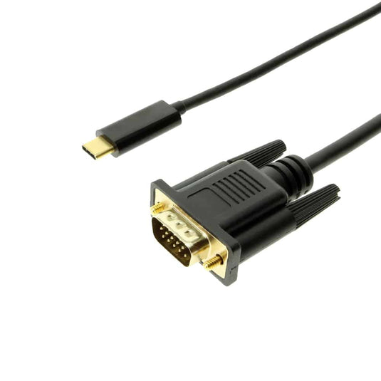 4XEM USB-C to VGA 6ft cable-Black