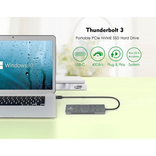 4XEM Portable Thunderbolt 3 to NVMe SSD Classic Aluminum Enclosure