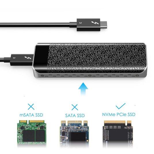 Nu Minister nødsituation 4XEM Portable Thunderbolt 3 PCle NVMe SSD Enclosure