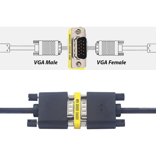 4XEM VGA HD15 Male To Female Adapter