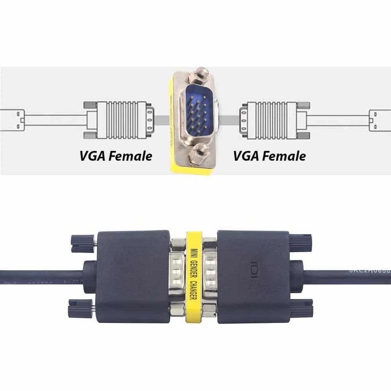Load image into Gallery viewer, 4XEM VGA HD15 Male To Male Gender Changer Adapter

