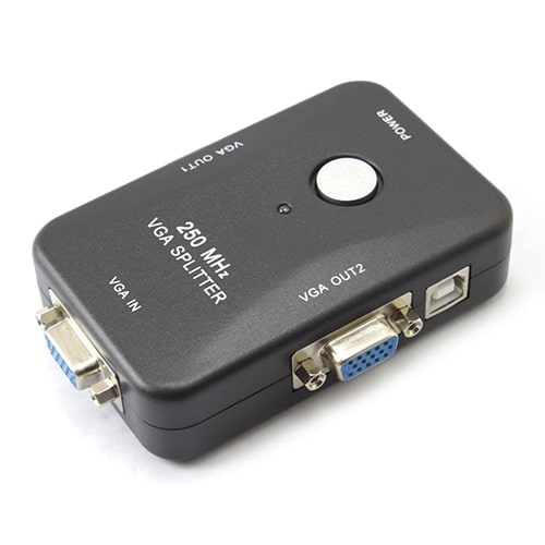 4XEM 2-Port VGA Splitter 250 MHz