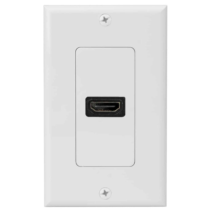 Front facing image of 1 Port HDMI Wall Plate