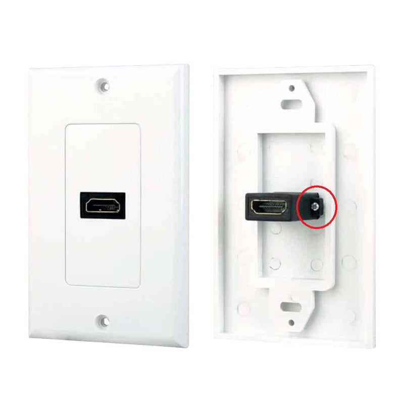 Load image into Gallery viewer, Front and Back image of HDMI Wall Plate
