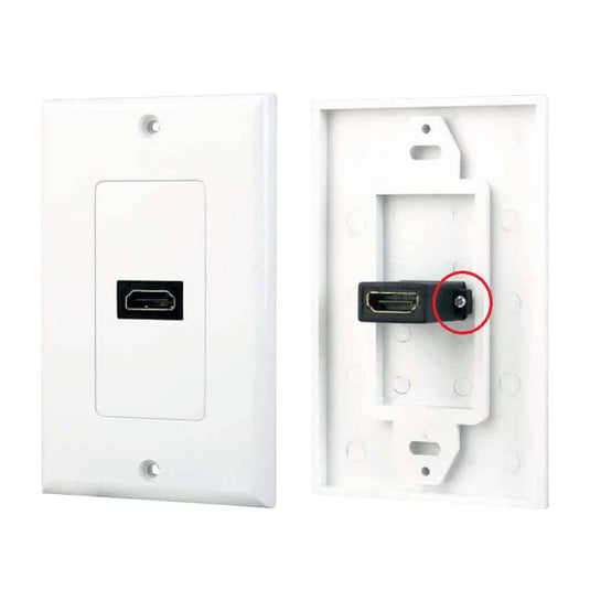 Front and Back image of HDMI Wall Plate