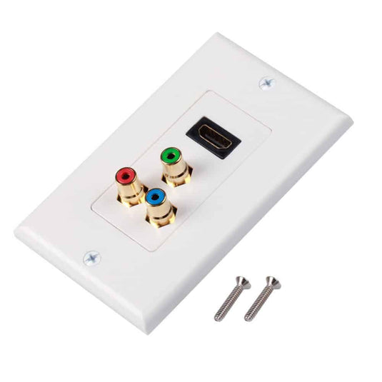 angled image of wall plate with two screws 