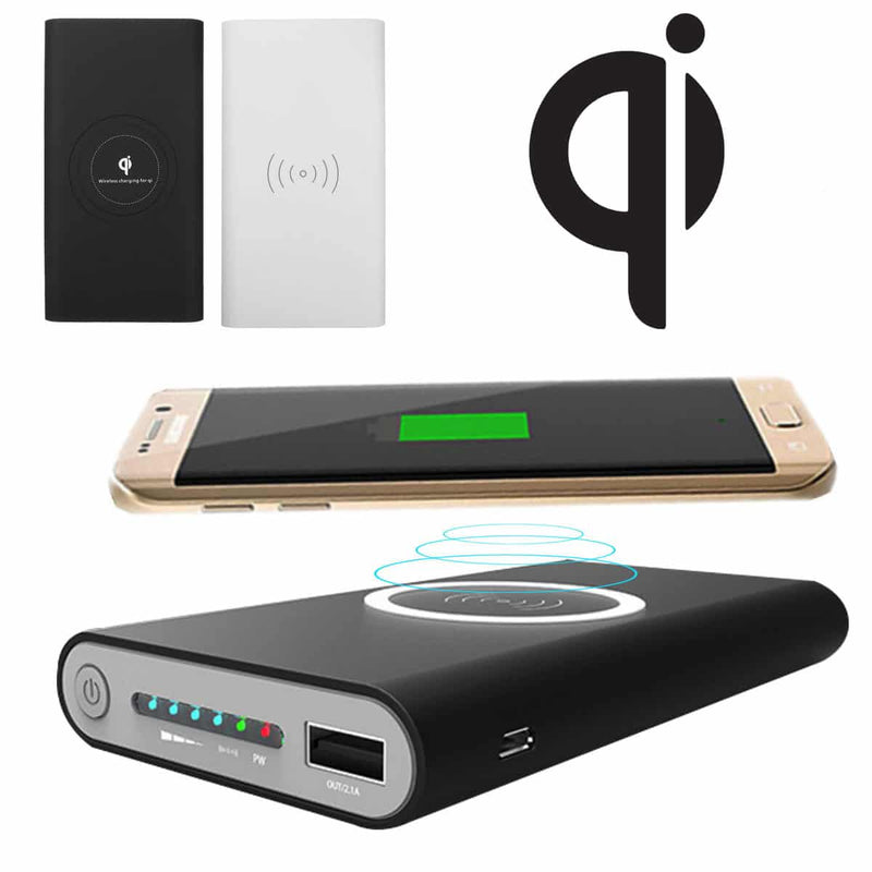 Load image into Gallery viewer, 4XEM Fast Wireless Charging Power Banks with a 10000mAh Capacity Gray
