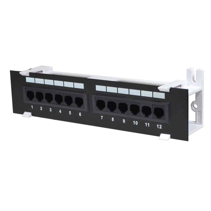 4XEM 12 Port CAT5E wall mount patch panel