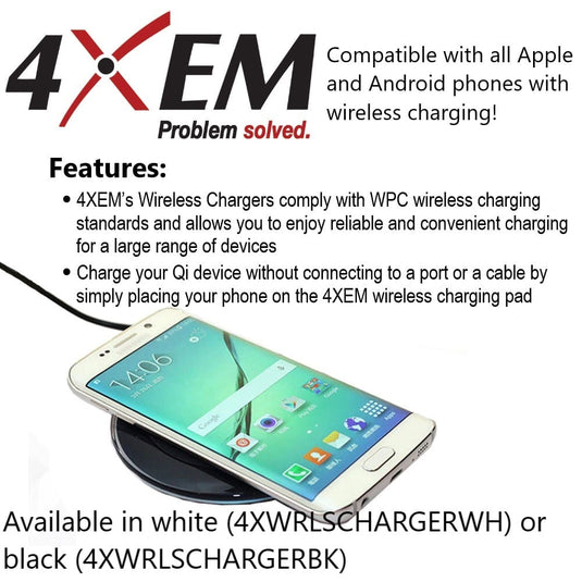 4XEM Qi Wireless Desktop Charger Pad Black