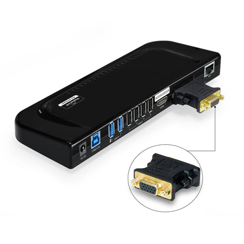 4XEM USB 3.0 Slim Universal Docking Station Black