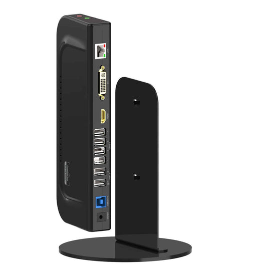 4XEM USB 3.0 Slim Universal Docking Station Black with vertical stand