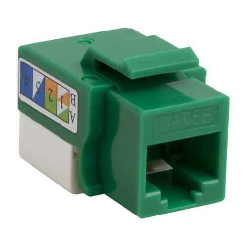 Load image into Gallery viewer, 4XEM Cat5e RJ45 Keystone Jack UTP 110-Type Green
