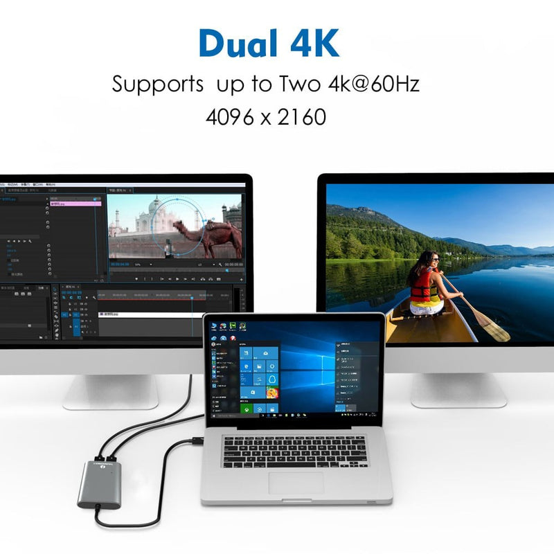 Load image into Gallery viewer, 4XEM Thunderbolt 3 8K Dual DisplayPort Adapter
