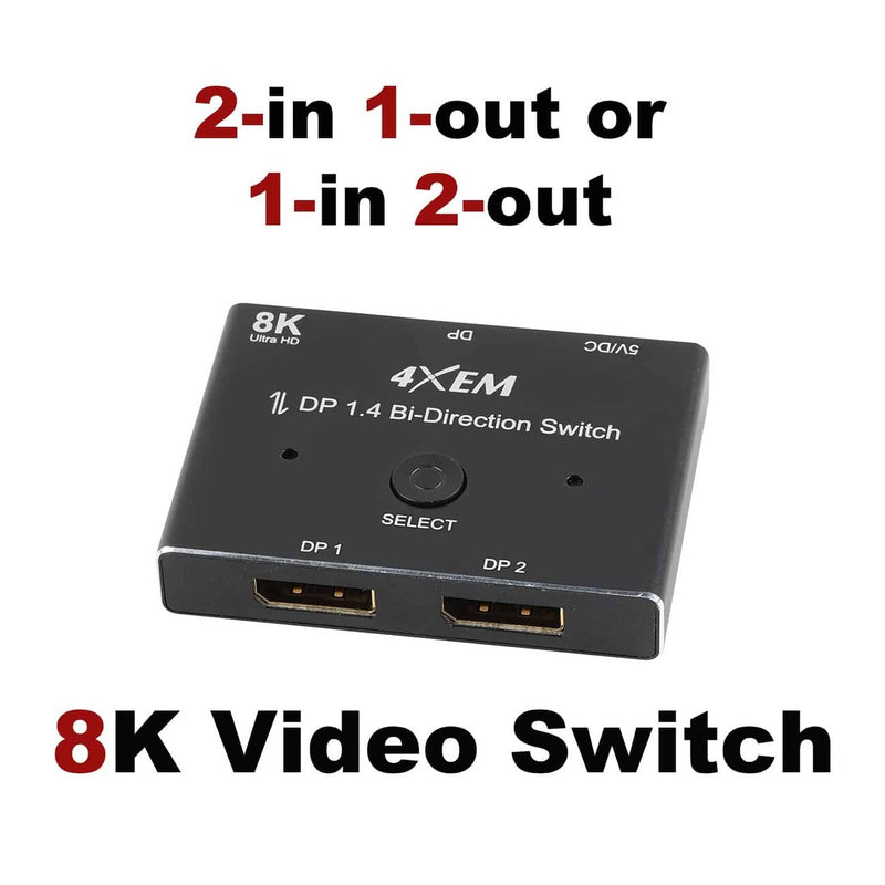 Load image into Gallery viewer, 4XEM 8K DisplayPort Bi-Directional Switch
