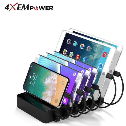 4XEM 6-Port USB Home Charger