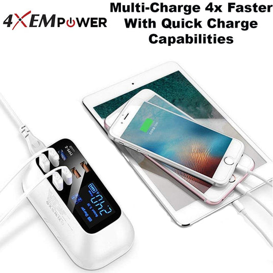 4XEM 40W 8-Port USB Desktop Charger Quick Charge (QC)