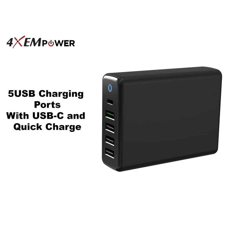 Load image into Gallery viewer, 4XEM 5-Port USB Home Charger with QC &amp; PD
