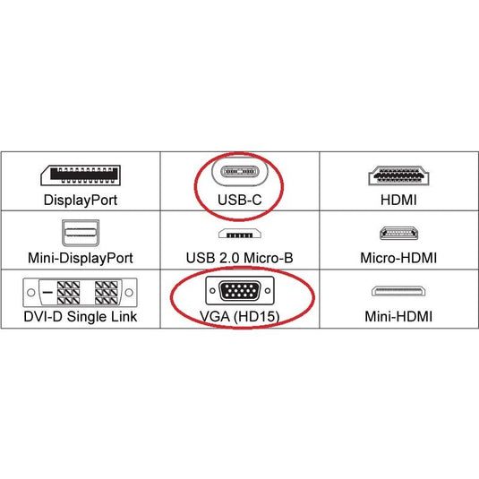 4XEM USB-C to VGA 6ft cable-Black