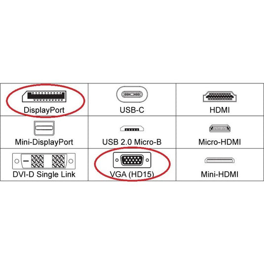 4XEM DisplayPort To VGA 10" Adapter