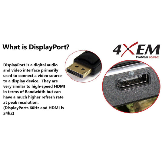 4XEM DisplayPort to VGA Adapter Cable 10ft