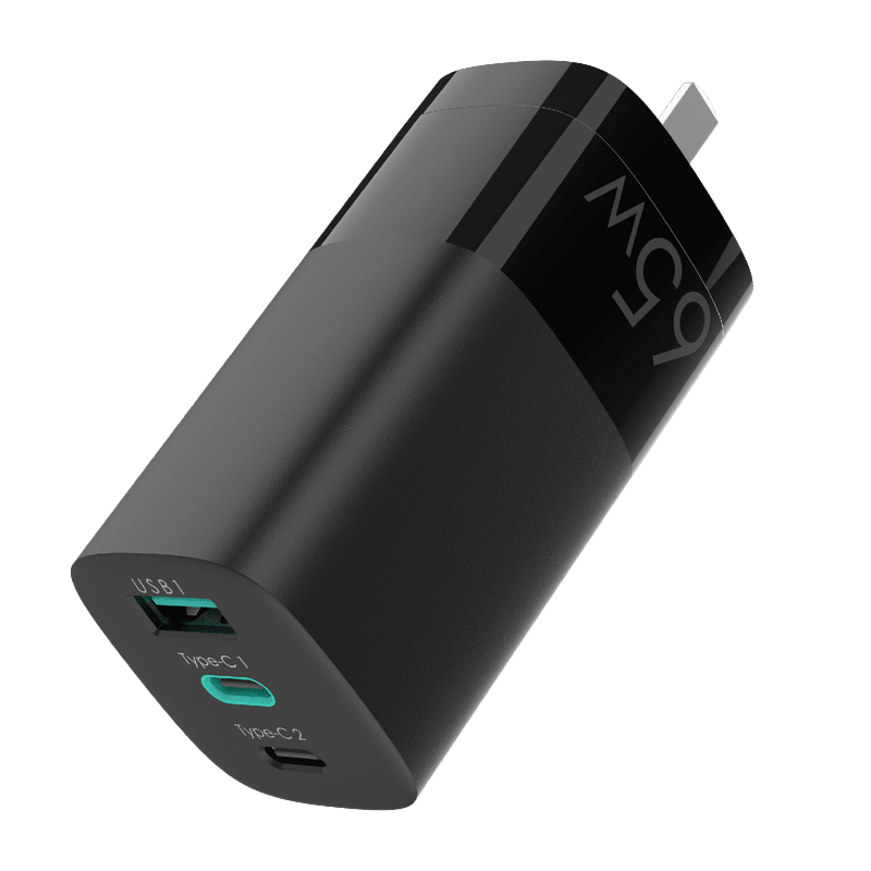 Load image into Gallery viewer, 4XEM 65W Wall Charger Triple Output - Black
