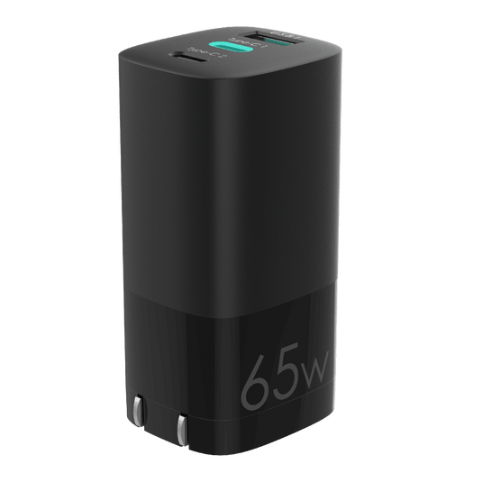 4XEM 65W Wall Charger Triple Output - Black