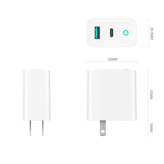 4XEM 65W GAN Charger USB-C + USB-A