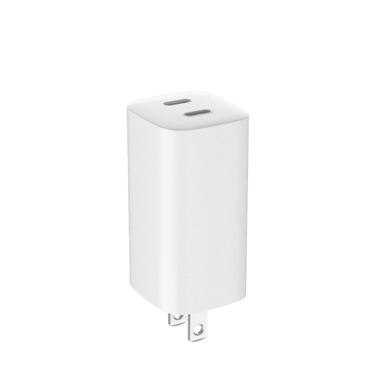 4XEM 65W GaN Wall Charger Dual USB-C - White