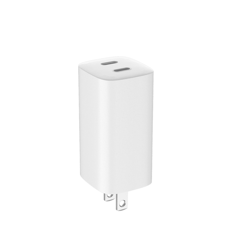 Load image into Gallery viewer, 4XEM 45W GaN Wall Charger Dual USB-C - White
