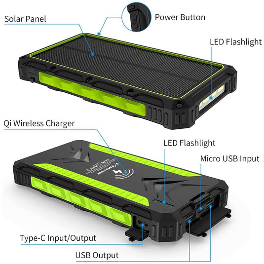 4XEM Mobile Solar Charger (Green)