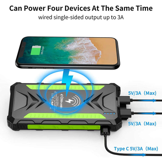 4XEM Mobile Solar Charger Green