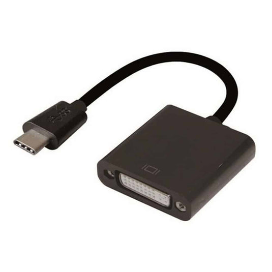 4XEM USB-C to DVI Adapter-Black 10 inch