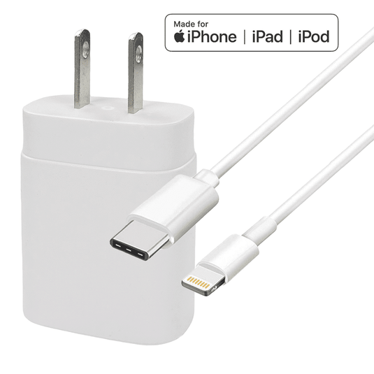 4XEM 6FT iPhone Compatible Charger Combo Kit White – MFi Certified