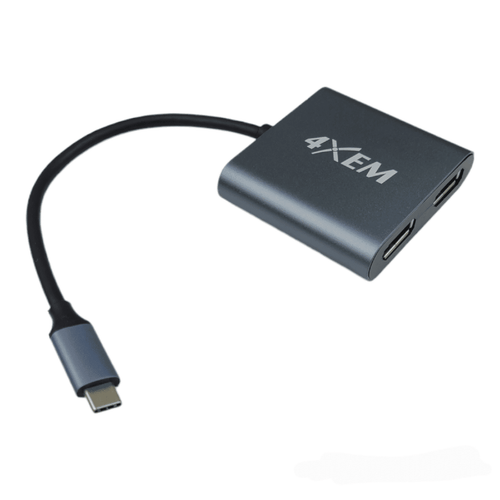 4XEM 2-Port USB-C to DisplayPort 8K Dual 4K MST Multi-Monitor Hub