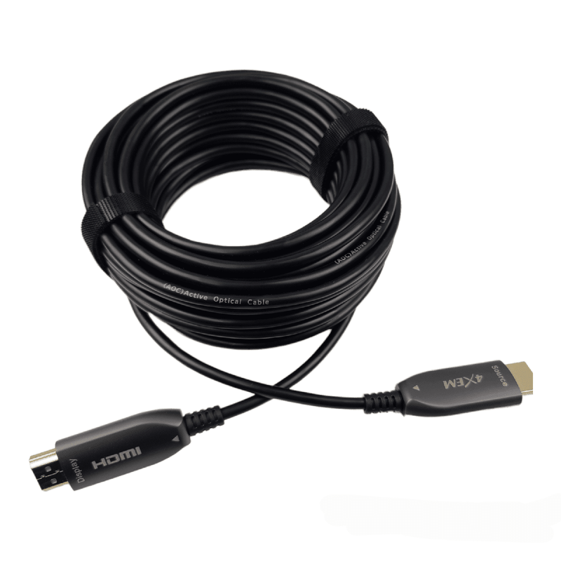Load image into Gallery viewer, 8k hdmi cable against a white bckground. showcasing 4xem logo
