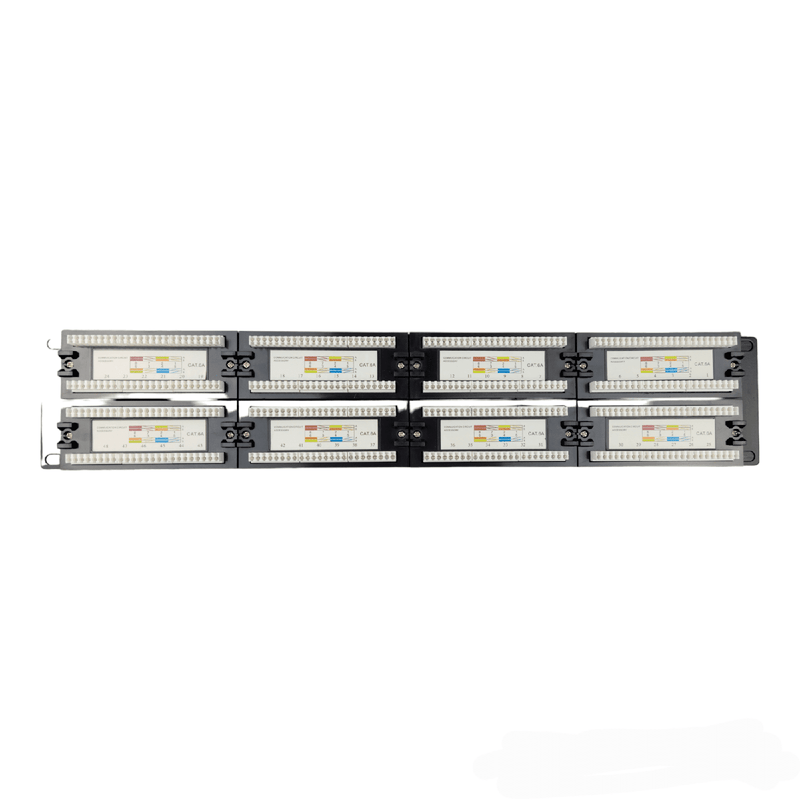 Load image into Gallery viewer, backside of 48-port cat6a patch panel
