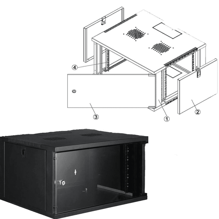 9U 24” Deep Wall Mount Server Rack