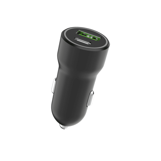 4XEM Dual USB Car Charger Adapter A/C - Black
