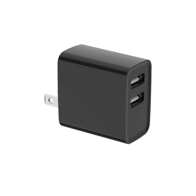 15.5W Dual USB-A Charger Black