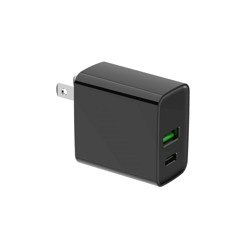Load image into Gallery viewer, 20W Dual USB C+A Wall Charger Black
