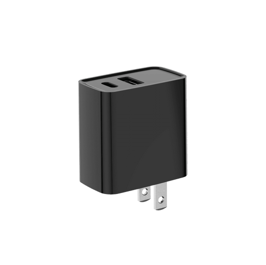4XEM 20W Dual USB C+A Wall Charger - Black