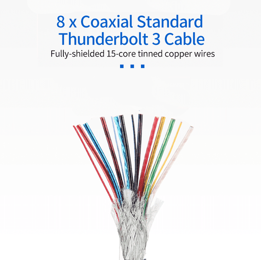 4XEM 40Gbps 1M Thunderbolt 3 White cable