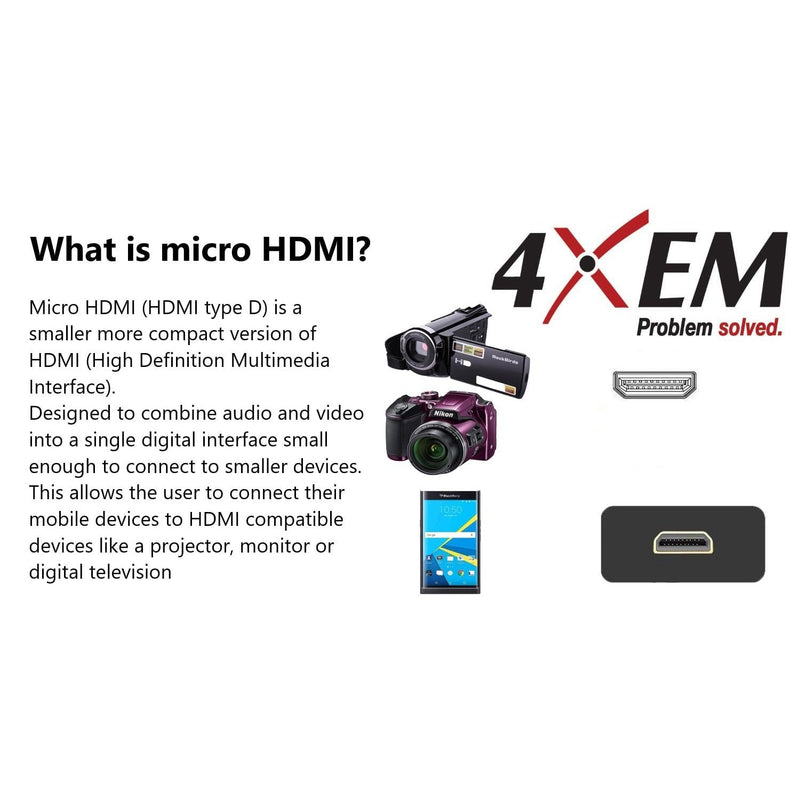 Load image into Gallery viewer, 4XEM 6FT Micro HDMI To HDMI Adapter Cable
