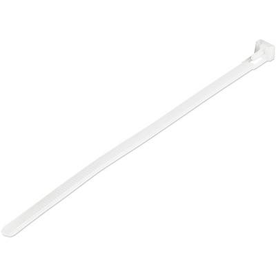 4XEM 100 Pack 10" Reusable Cable Ties - White Medium Nylon/Plastic Zip Tie