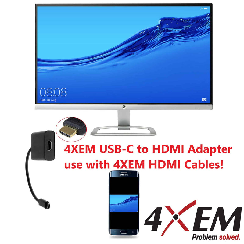 Load image into Gallery viewer, 4XEM USB-C to HDMI Adapter-Black 10 inch
